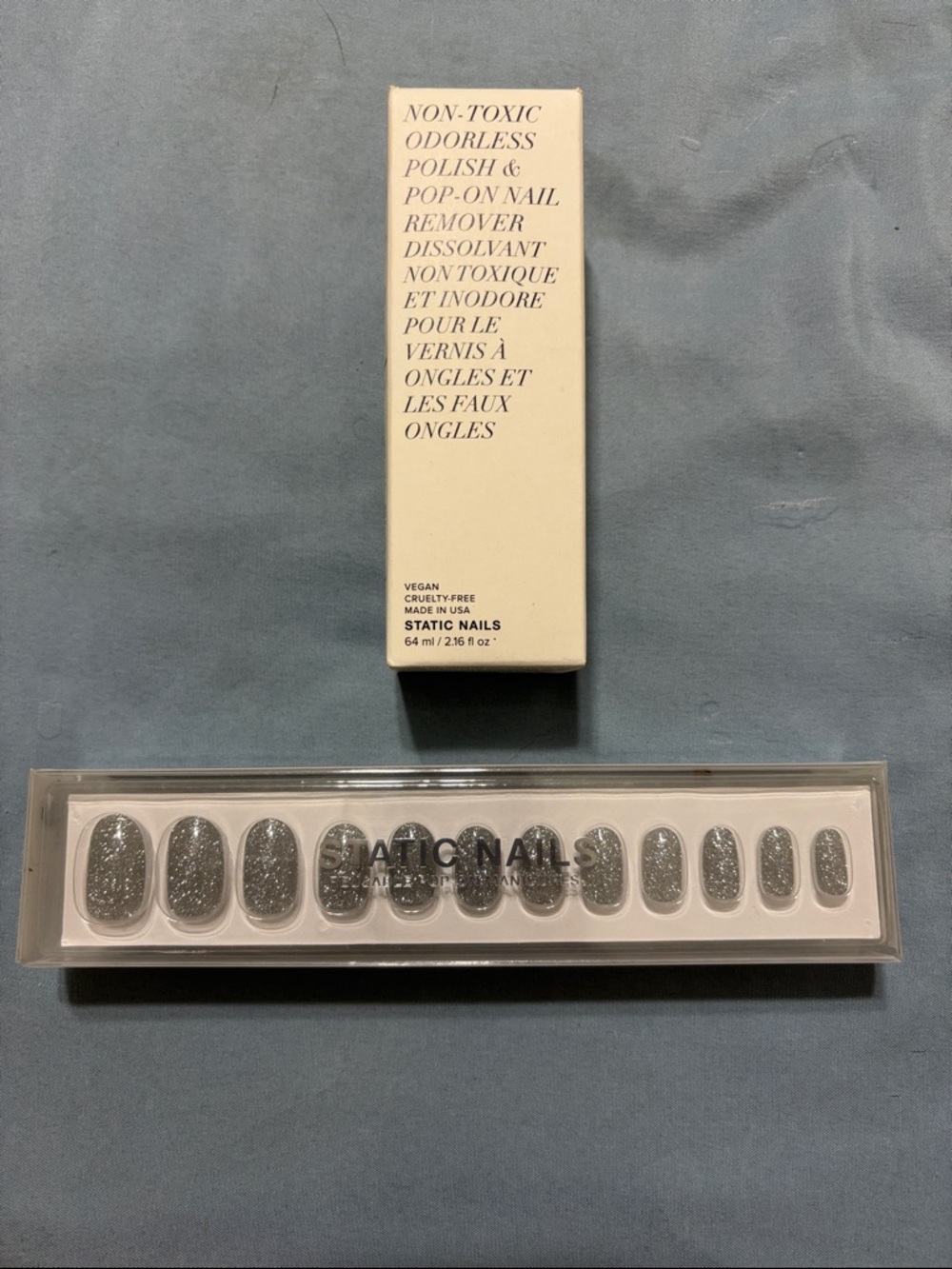 Static Nails Crushed Diamonds Nails and Remover Set
